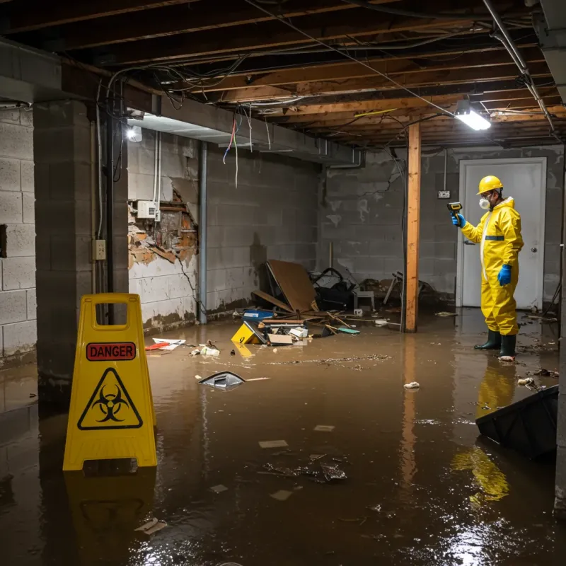 Flooded Basement Electrical Hazard in Dublin, OH Property